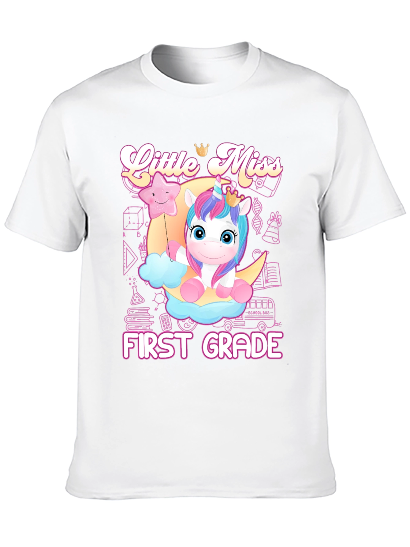 Little Miss First Grade Unicorn T-Shirt