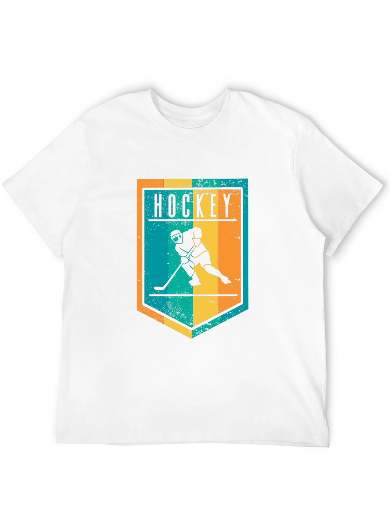 Hockey Graphic Tee - Retro Style Black T-Shirt