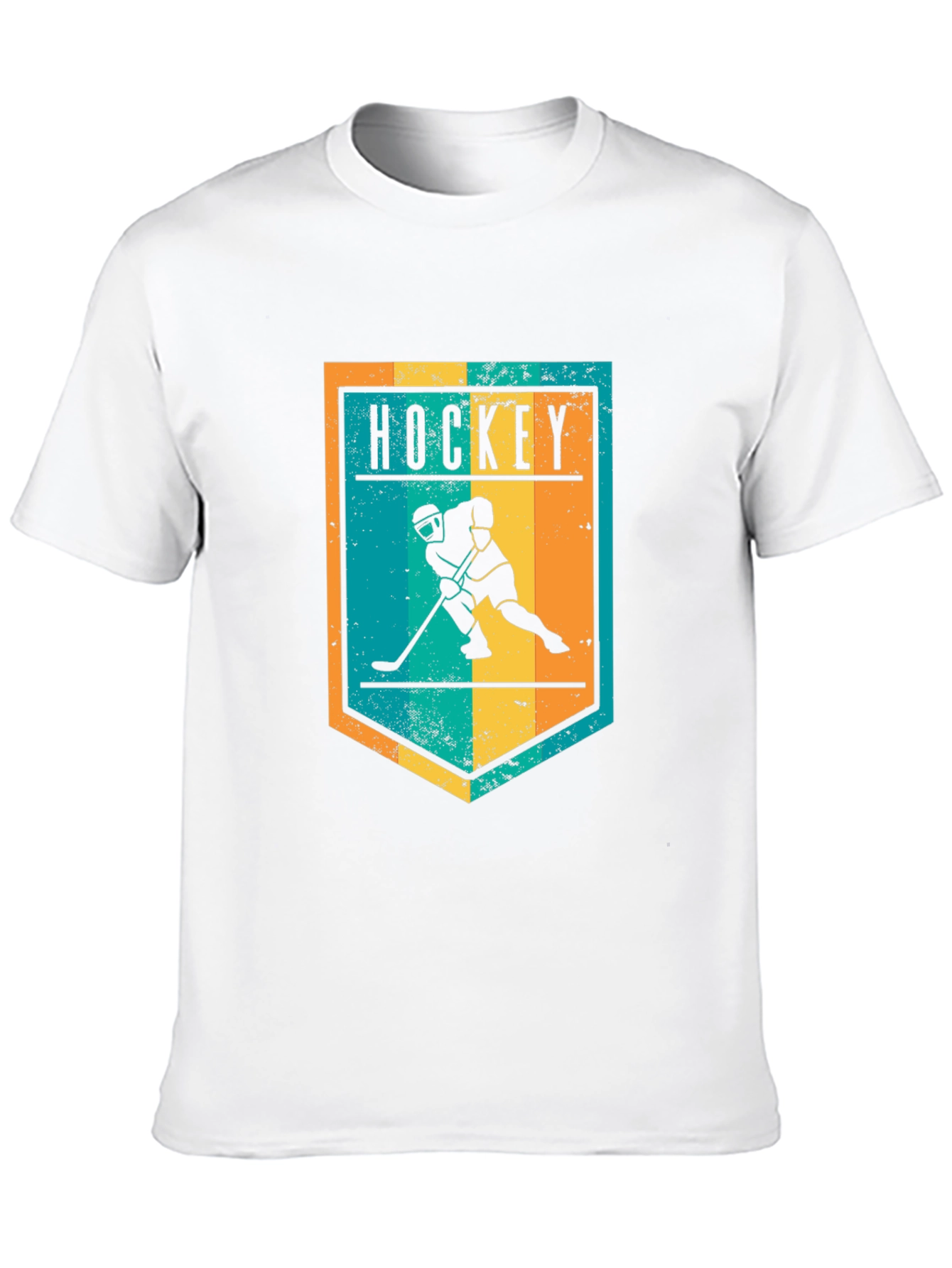 Hockey Graphic Tee - Retro Style Black T-Shirt