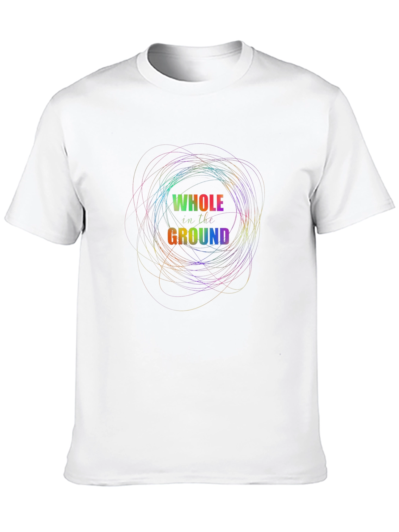 Rainbow Whole in the Ground Graphic Black T-Shirt