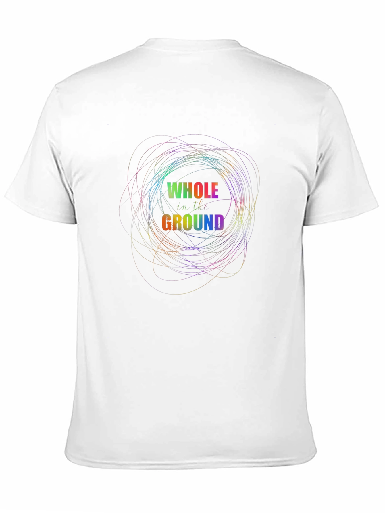 Rainbow Whole in the Ground Graphic Black T-Shirt