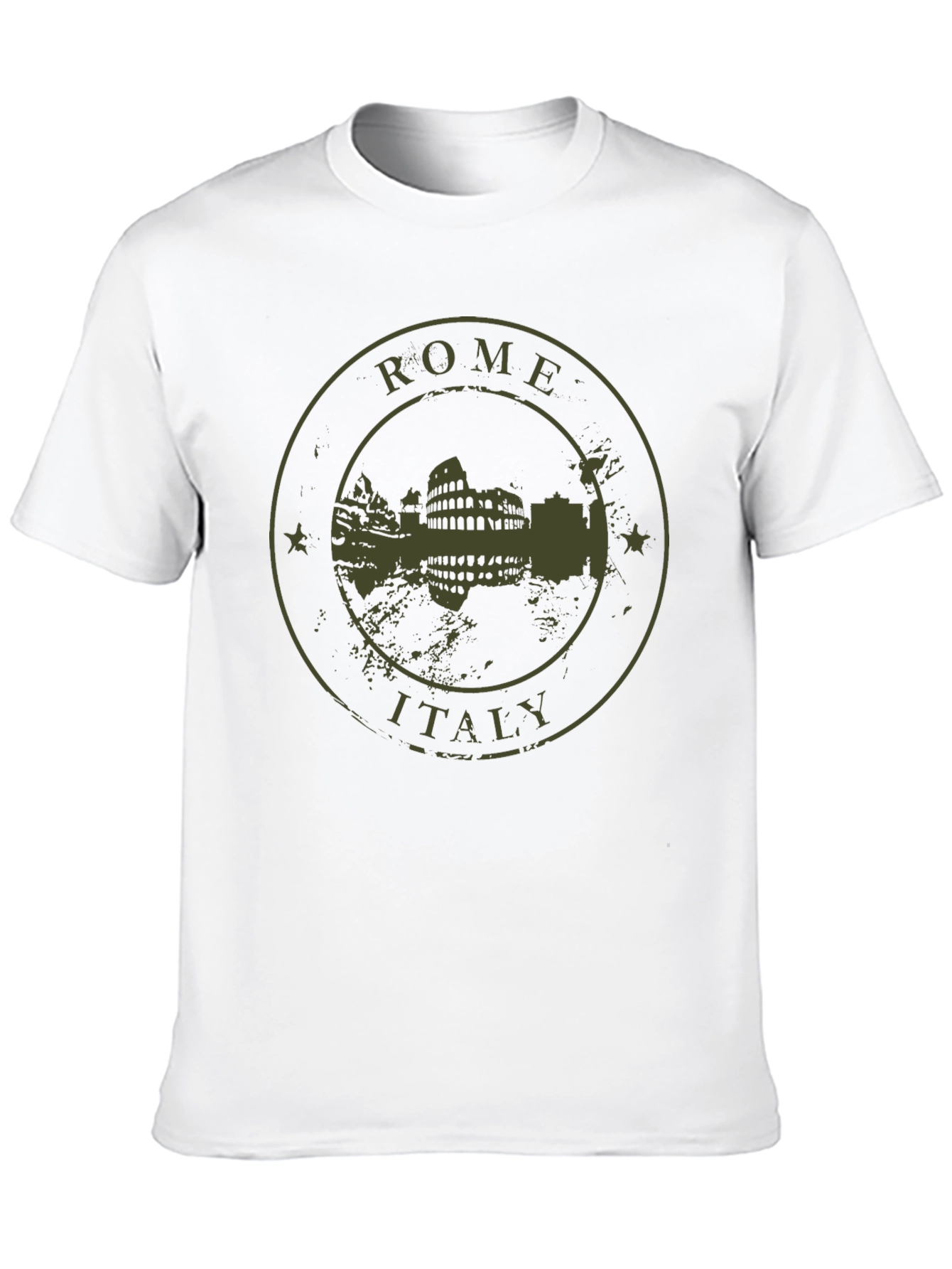 Rome Italy Coliseum Graphic T-Shirt - Black