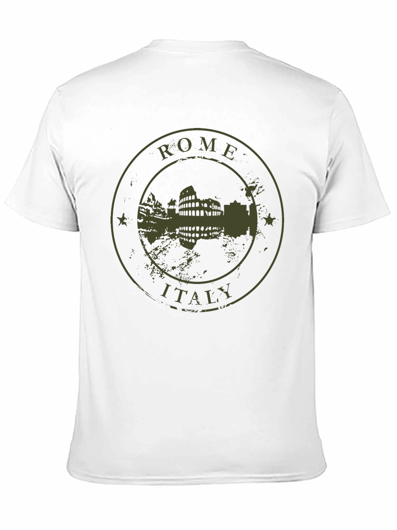 Rome Italy Coliseum Graphic T-Shirt - Black