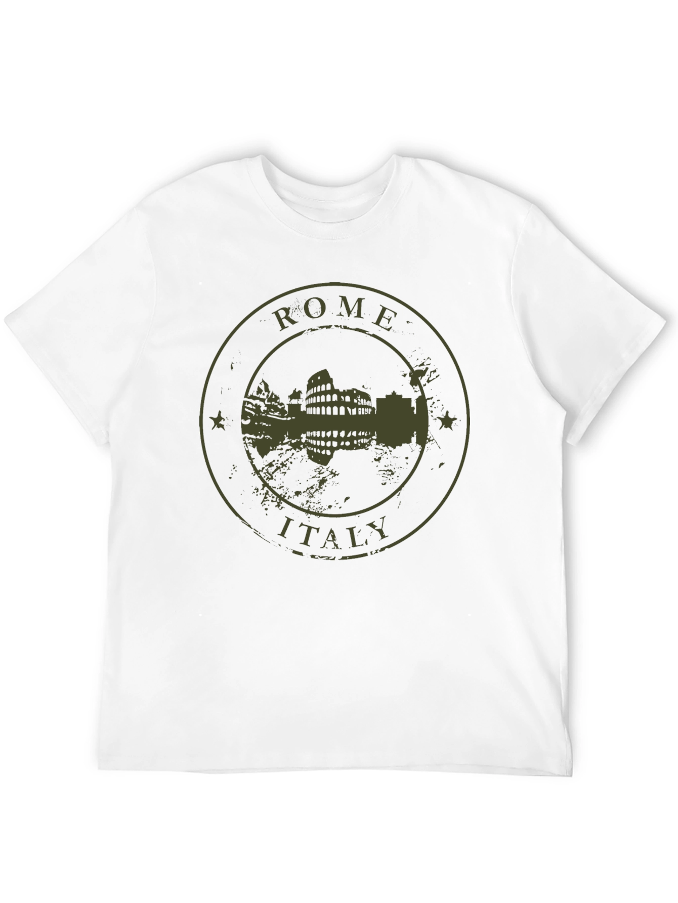 Rome Italy Coliseum Graphic T-Shirt - Black