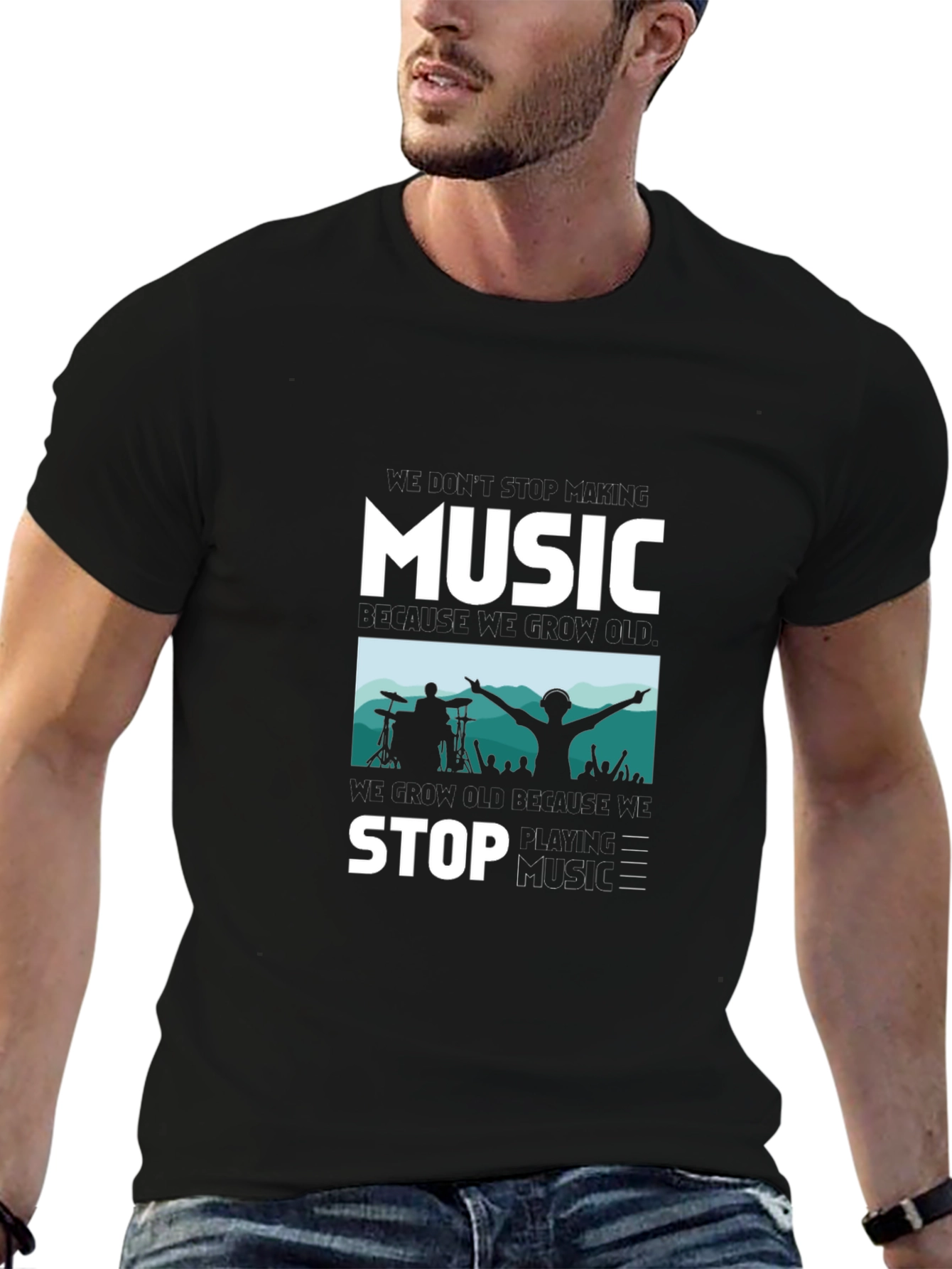 Music Lover Graphic Tee - Never Stop the Beat!