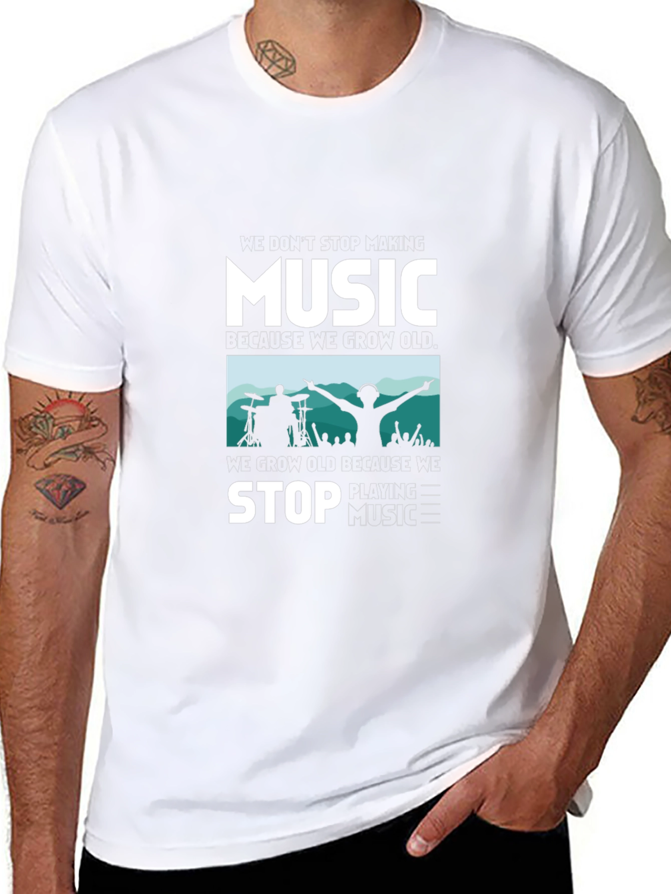 Music Lover Graphic Tee - Never Stop the Beat!