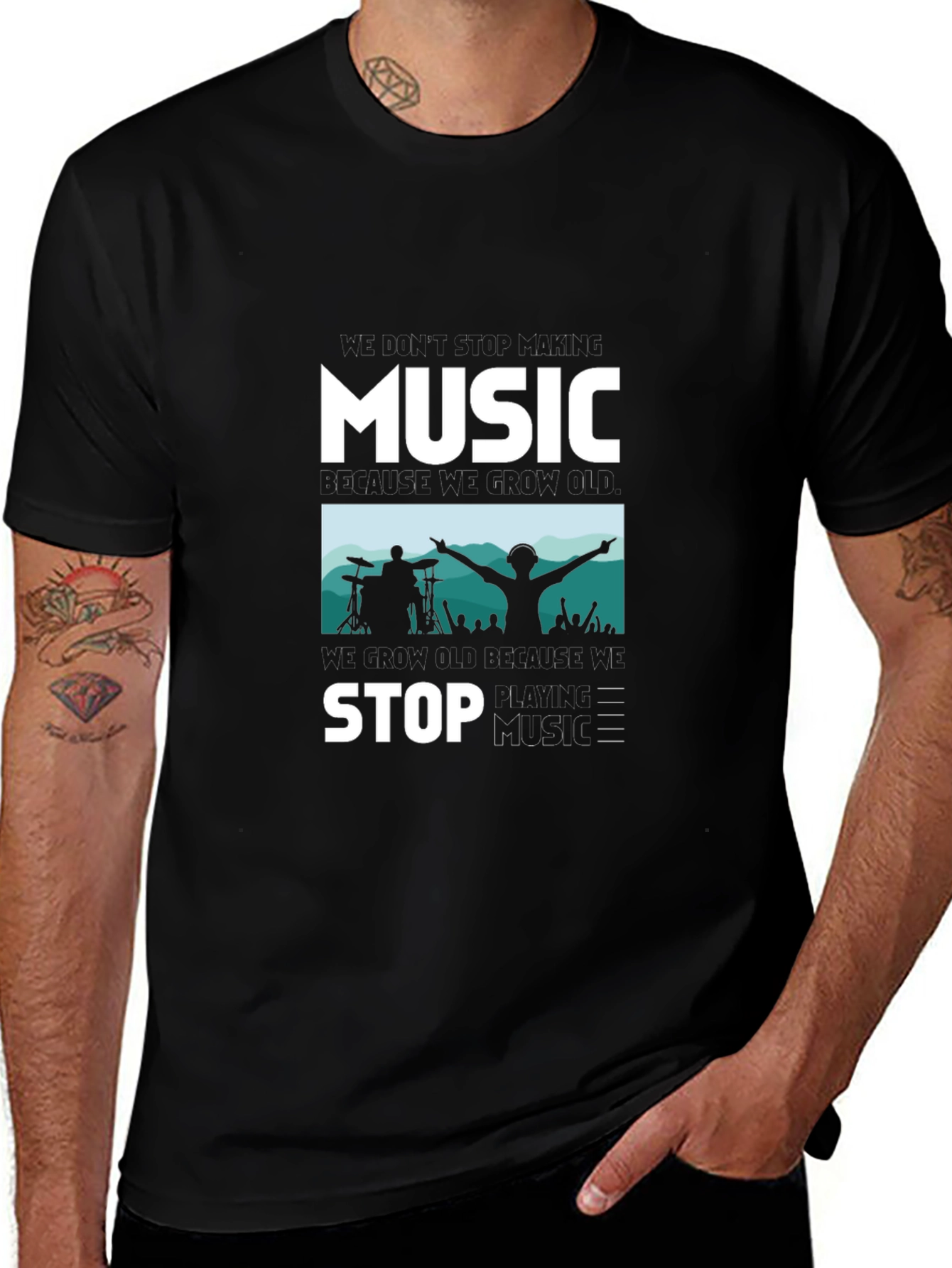 Music Lover Graphic Tee - Never Stop the Beat!