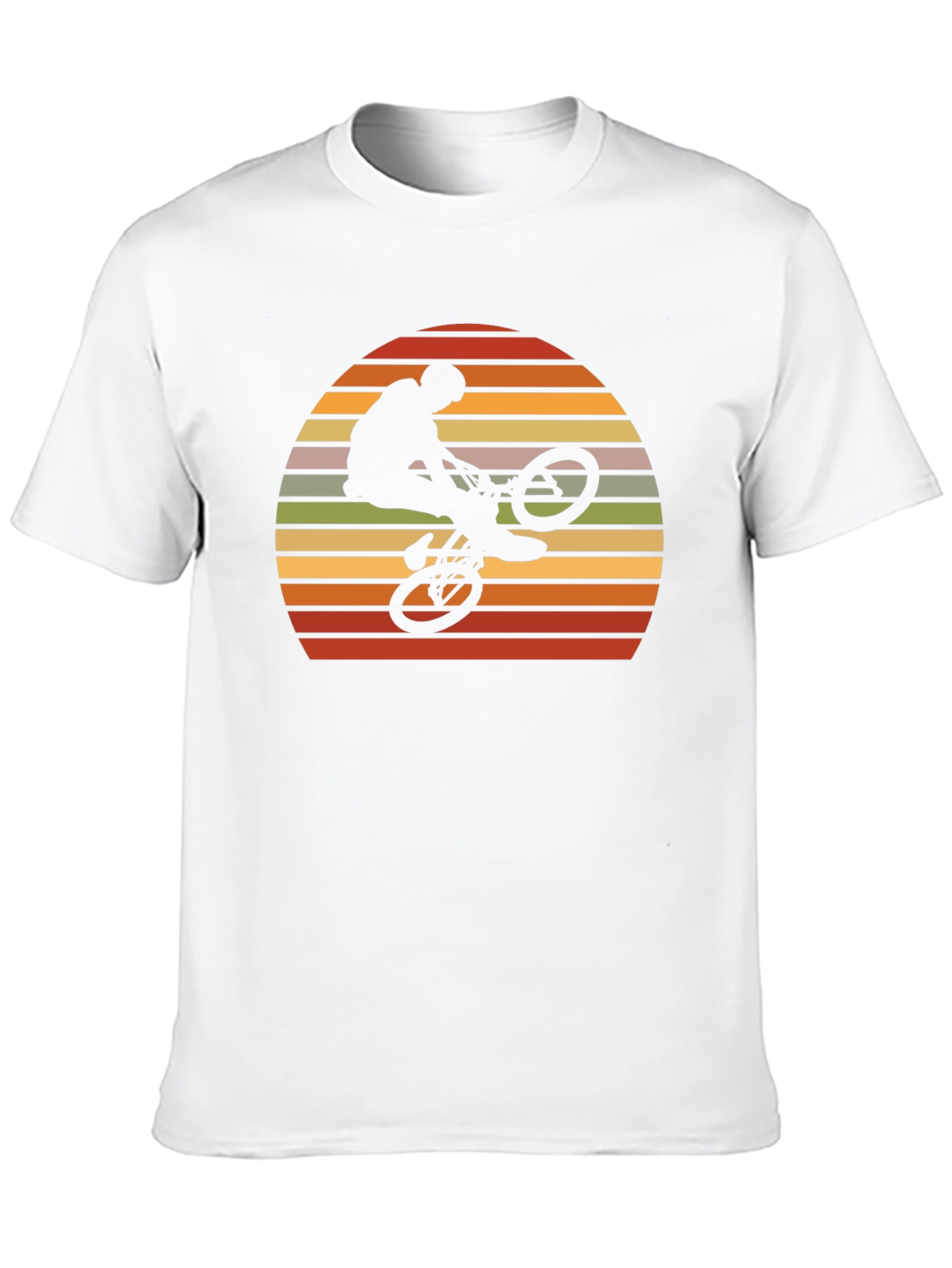 Retro BMX Rider Sunset Graphic Tee