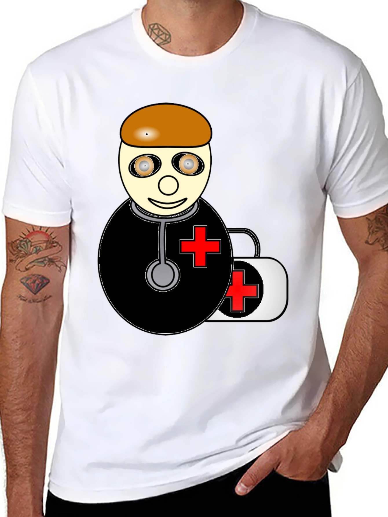 Cartoon Doctor T-Shirt - Medical Humor