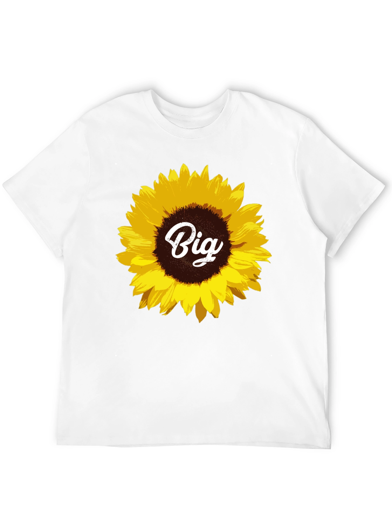 Sunflower Big Tee - Black Cotton T-Shirt