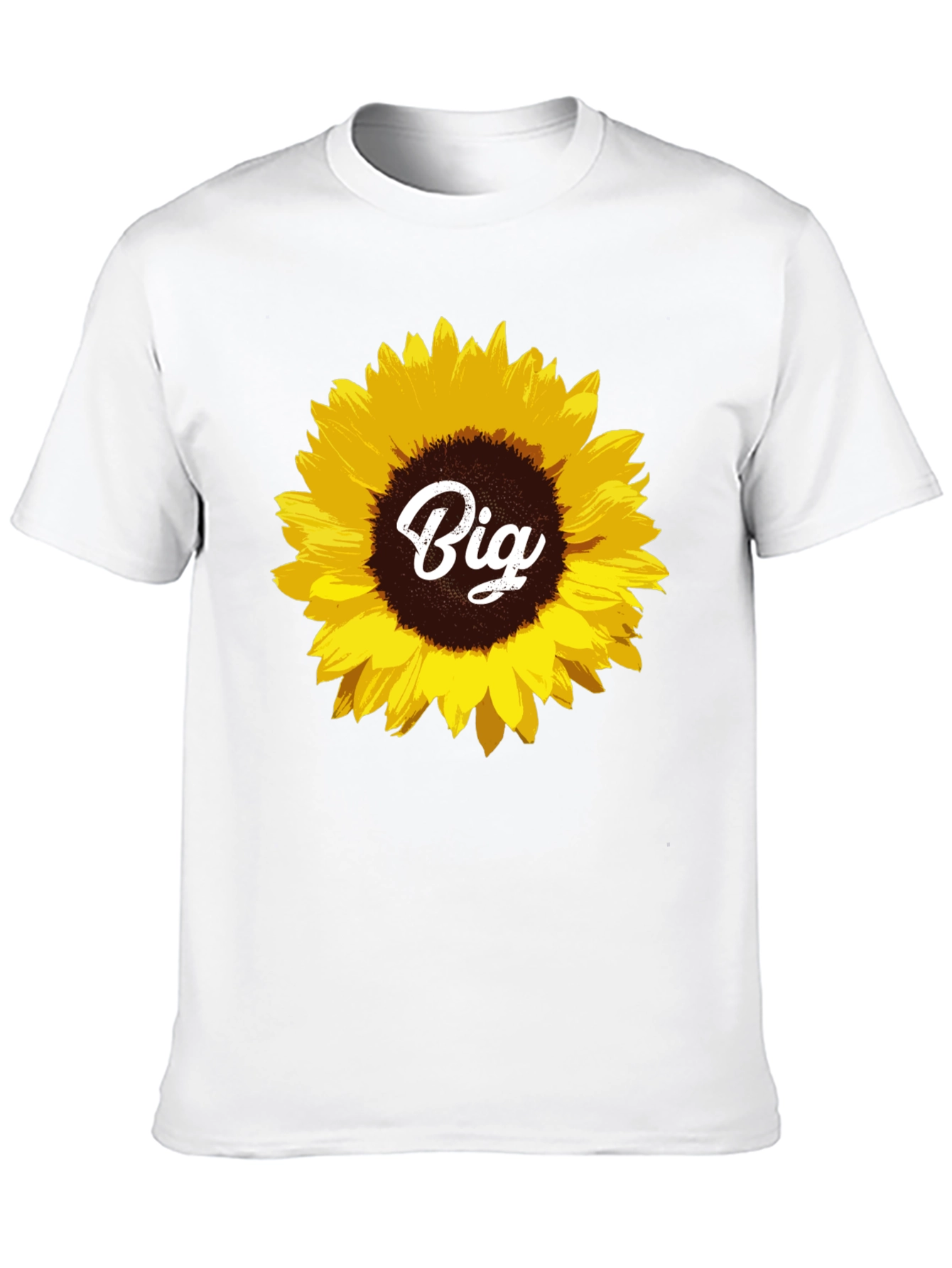 Sunflower Big Tee - Black Cotton T-Shirt