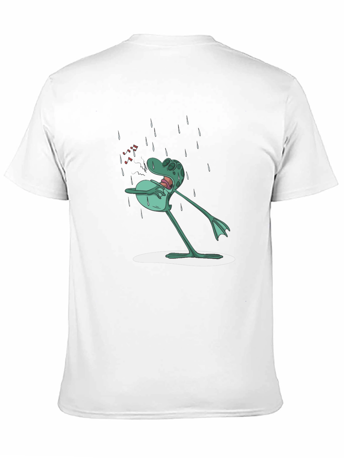 Frog in Rain Mens Graphic Tee - Black