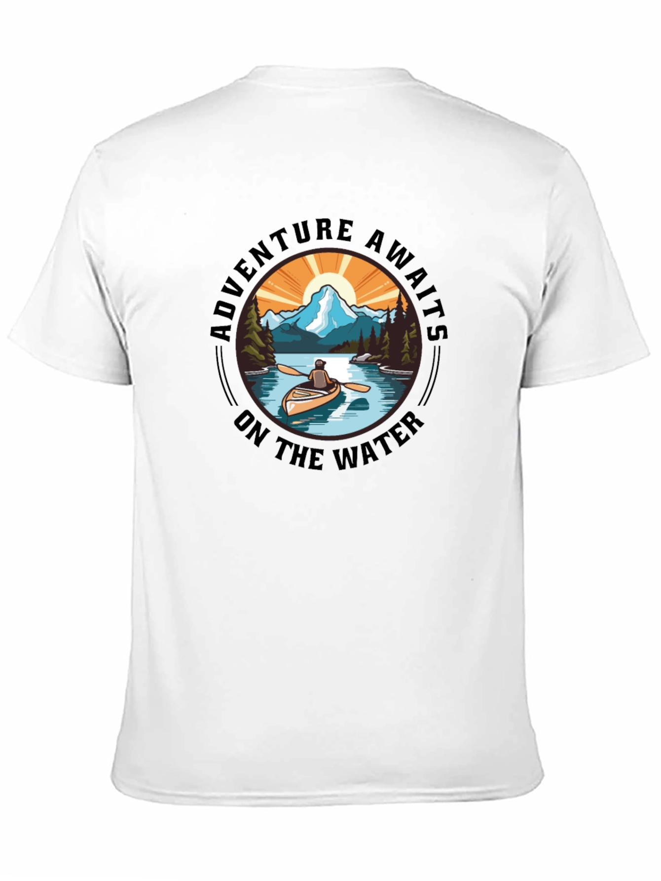 Adventure Awaits Tee: Outdoorsmans Black T-Shirt