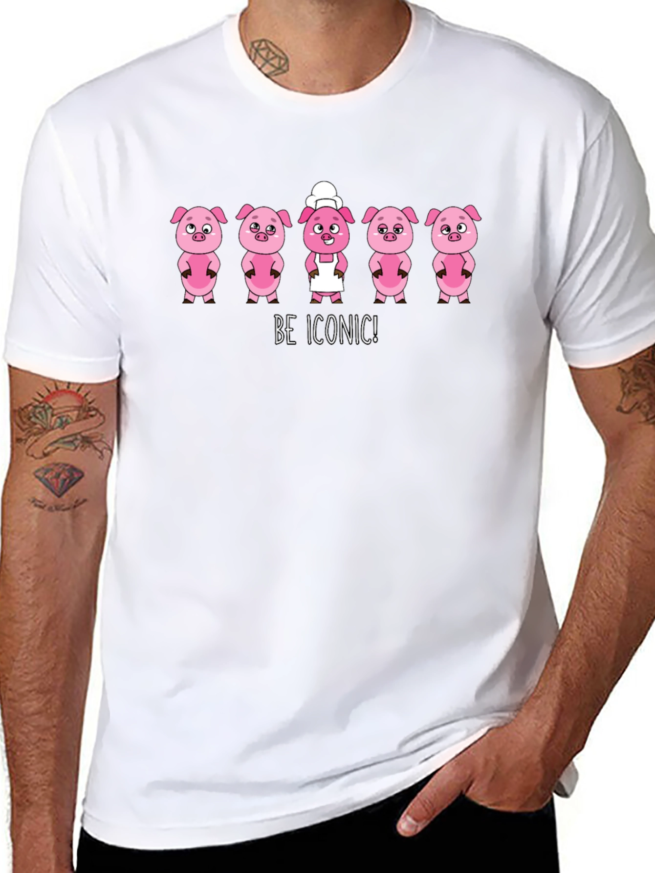 Be Iconic Pig Chef Graphic Tee