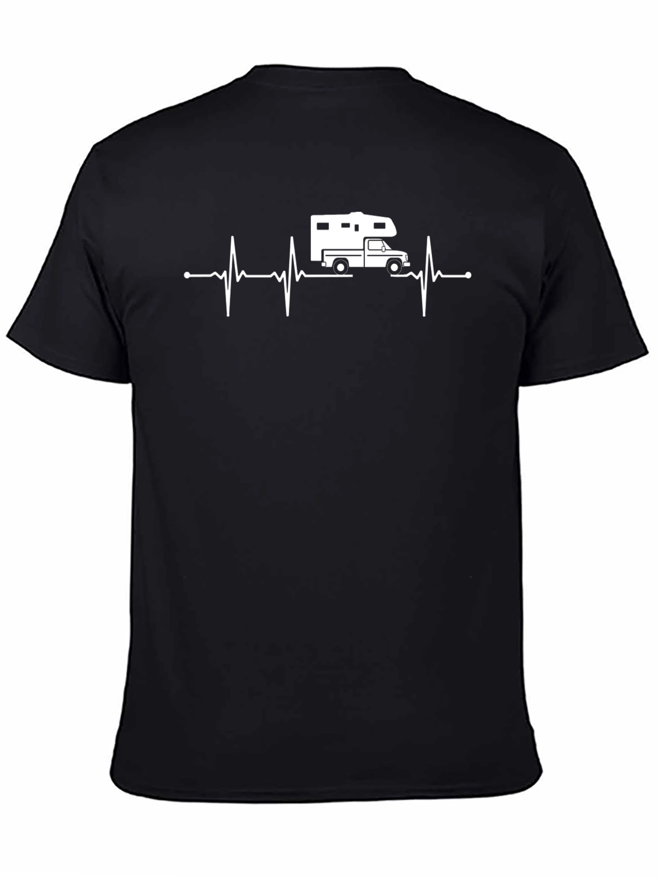 RV Heartbeat T-Shirt - Black Camping Tee
