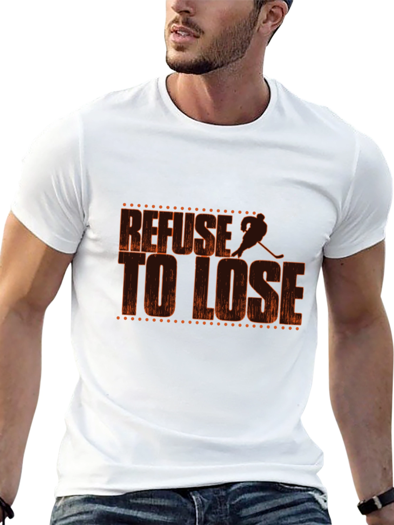 Refuse to Lose Hockey Graphic Tee - Black