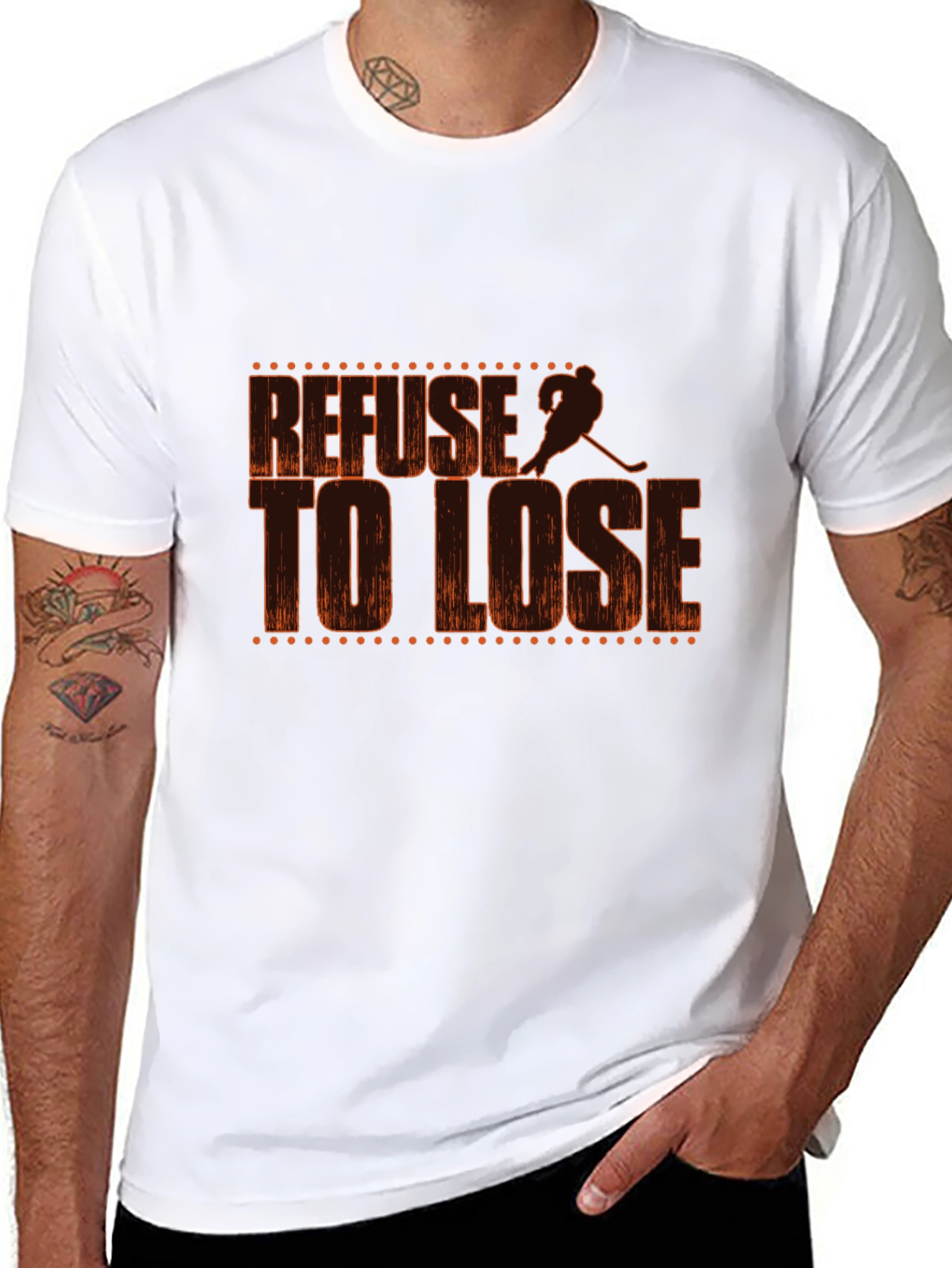 Refuse to Lose Hockey Graphic Tee - Black