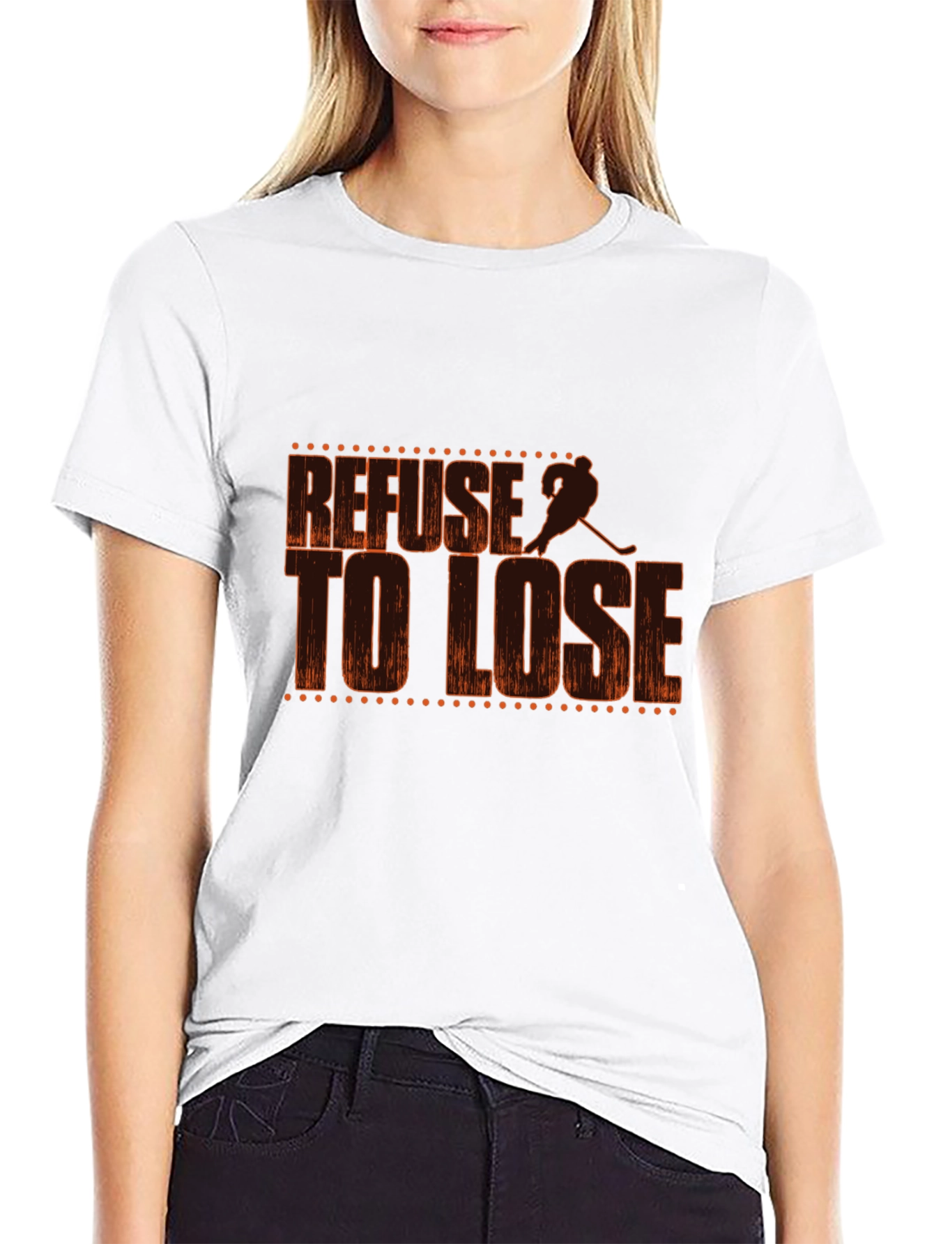 Refuse to Lose Hockey Graphic Tee - Black