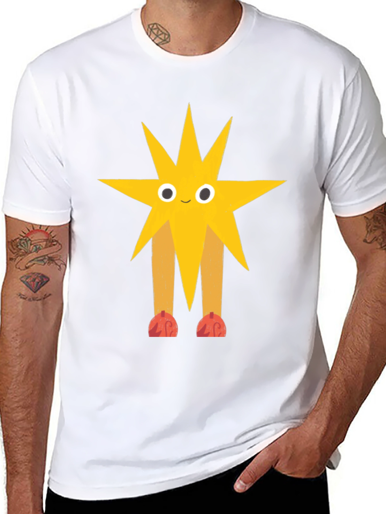 Star Character Graphic Black T-Shirt