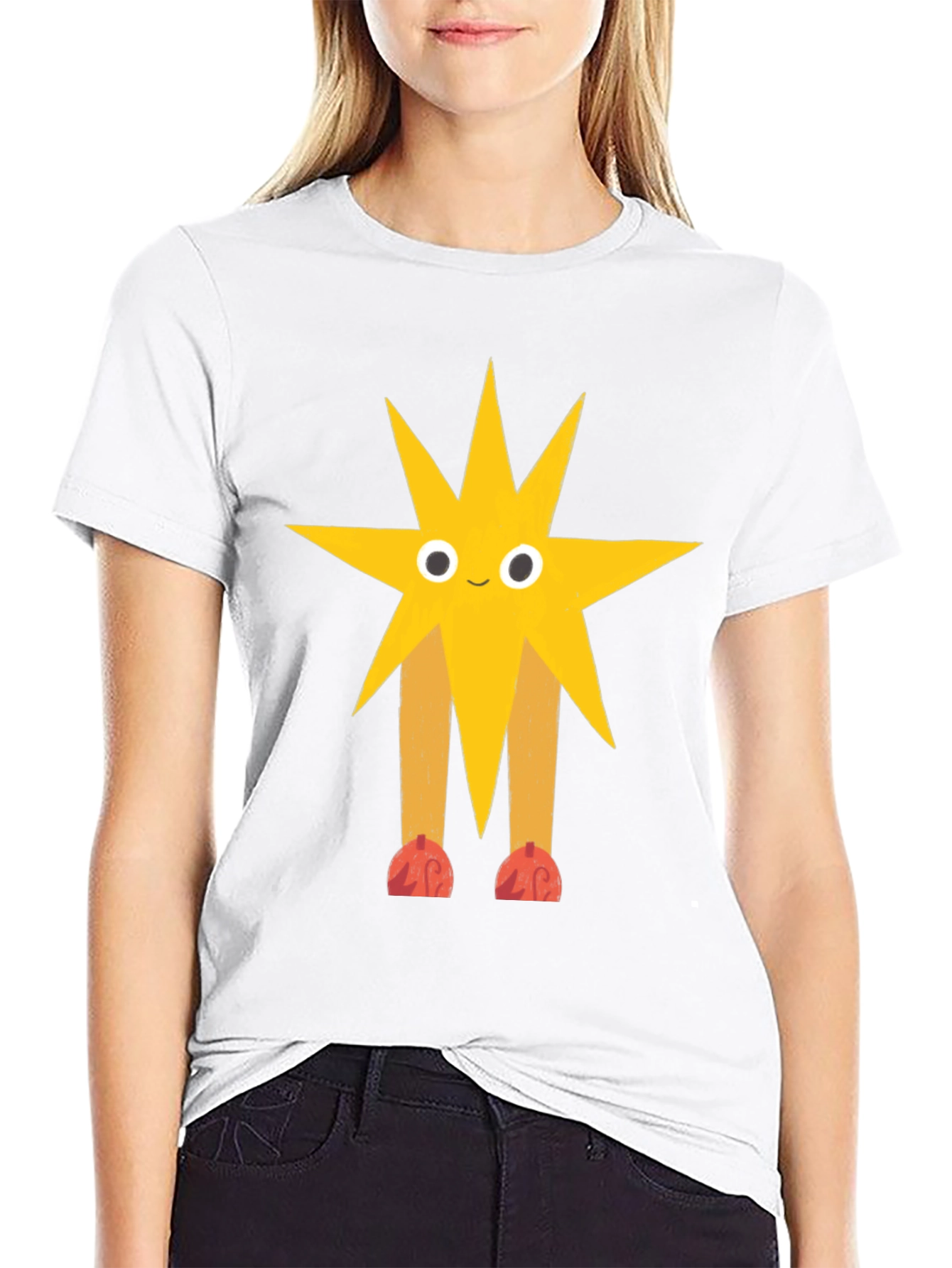 Star Character Graphic Black T-Shirt