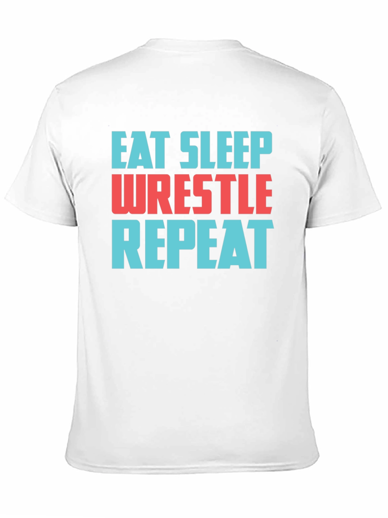 Eat Sleep Wrestle Repeat Black T-Shirt