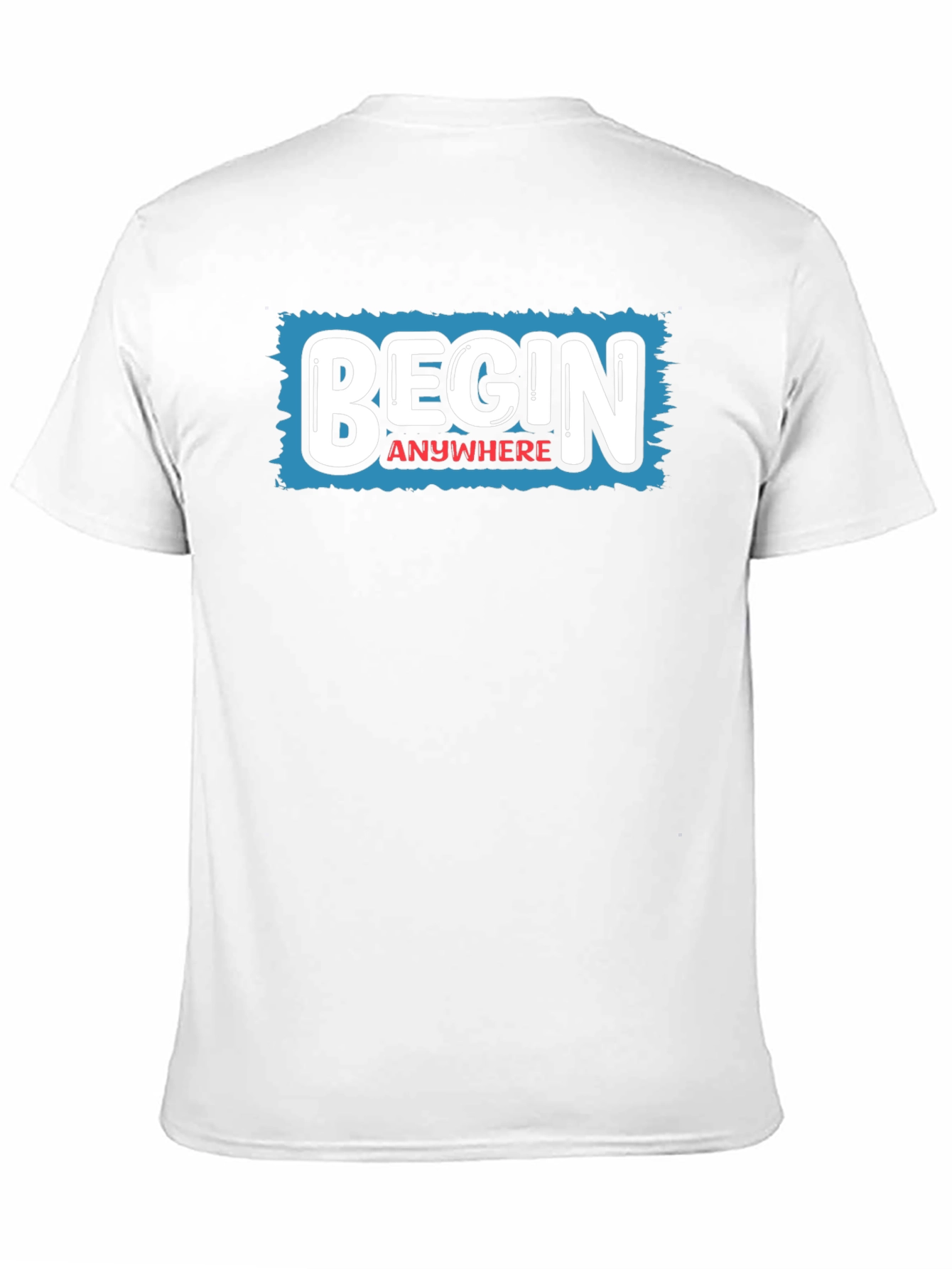 Begin Anywhere Graphic Tee - Motivational Black T-Shirt