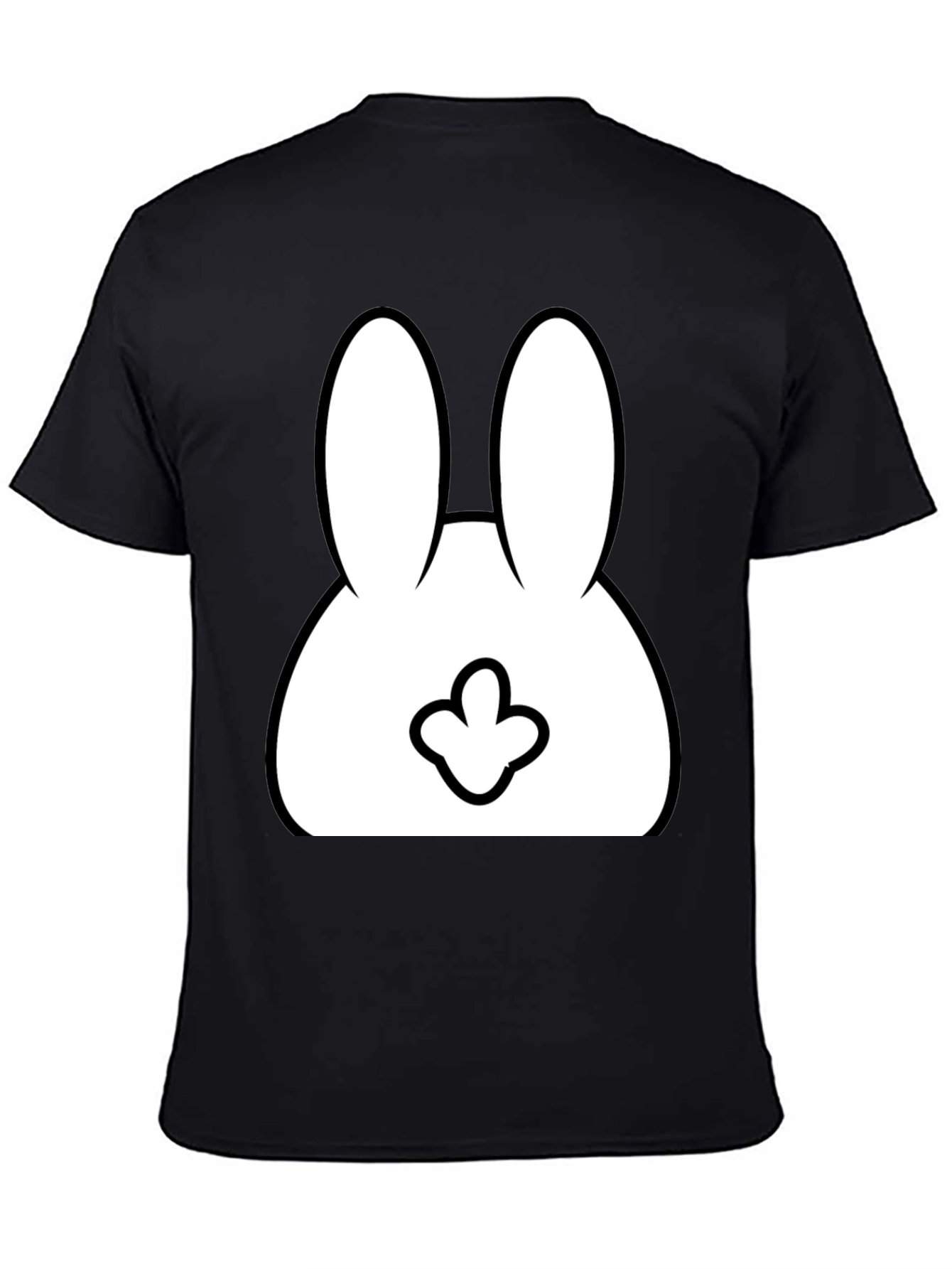 Funny Bunny Graphic T-Shirt - Black Cotton Tee