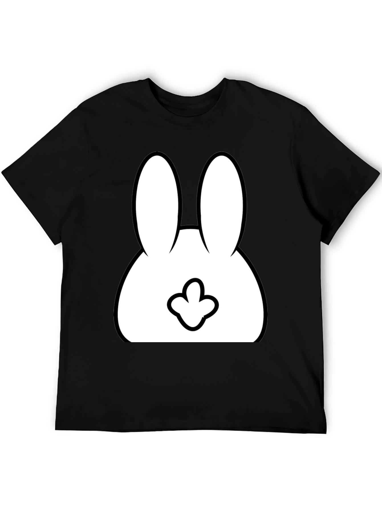 Funny Bunny Graphic T-Shirt - Black Cotton Tee