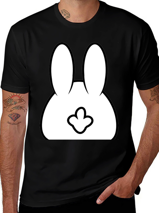 Funny Bunny Graphic T-Shirt - Black Cotton Tee