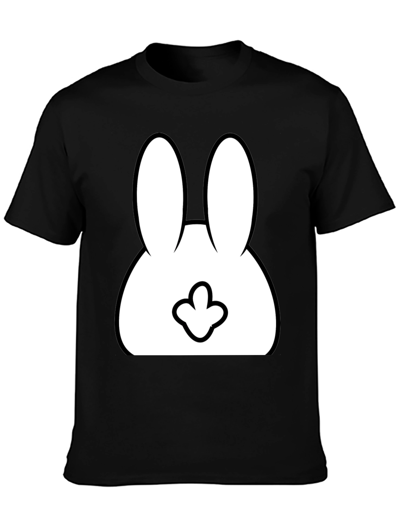 Funny Bunny Graphic T-Shirt - Black Cotton Tee