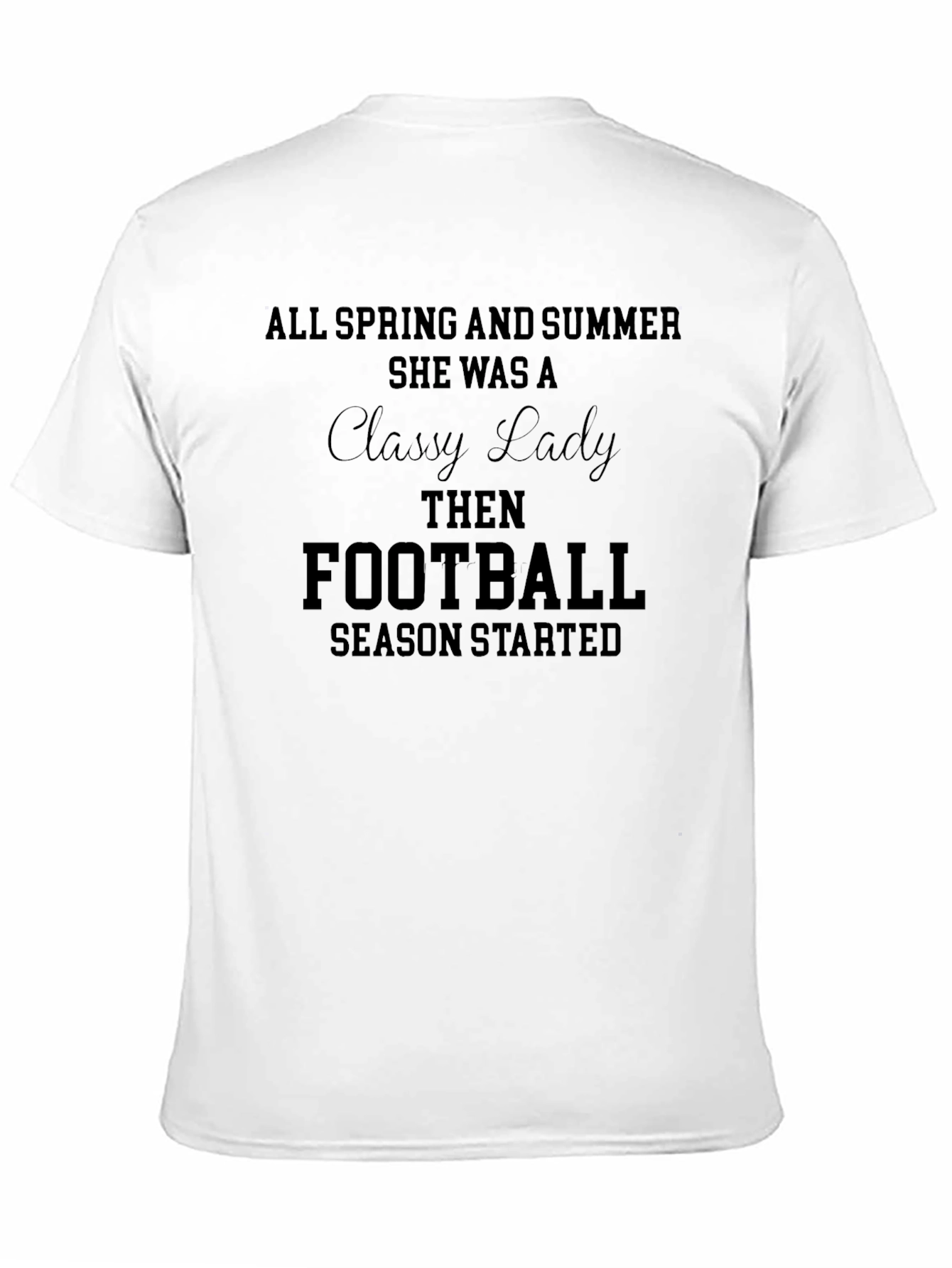 Classy Lady Football Season T-Shirt