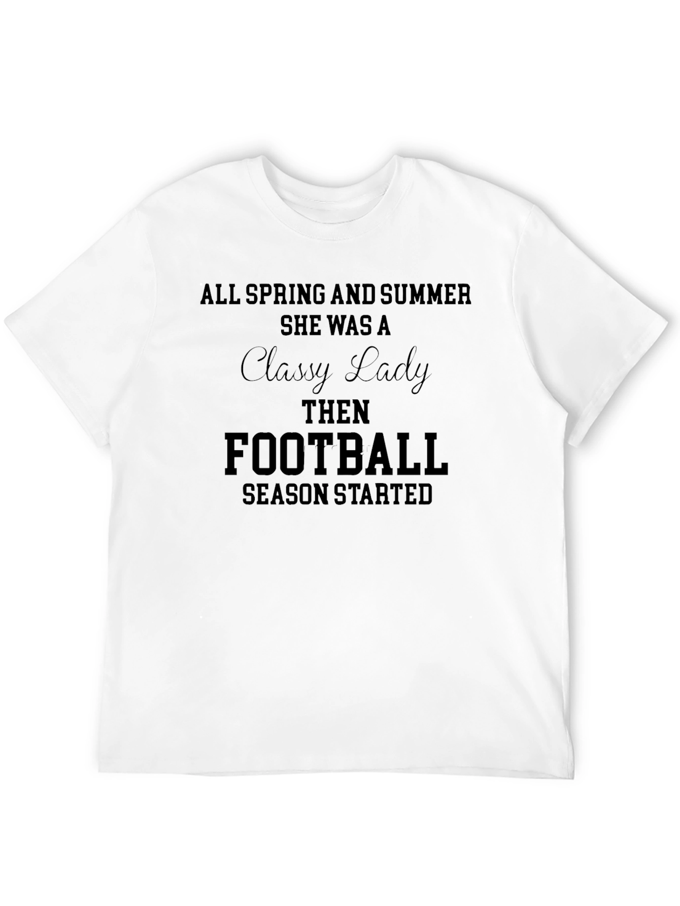 Classy Lady Football Season T-Shirt