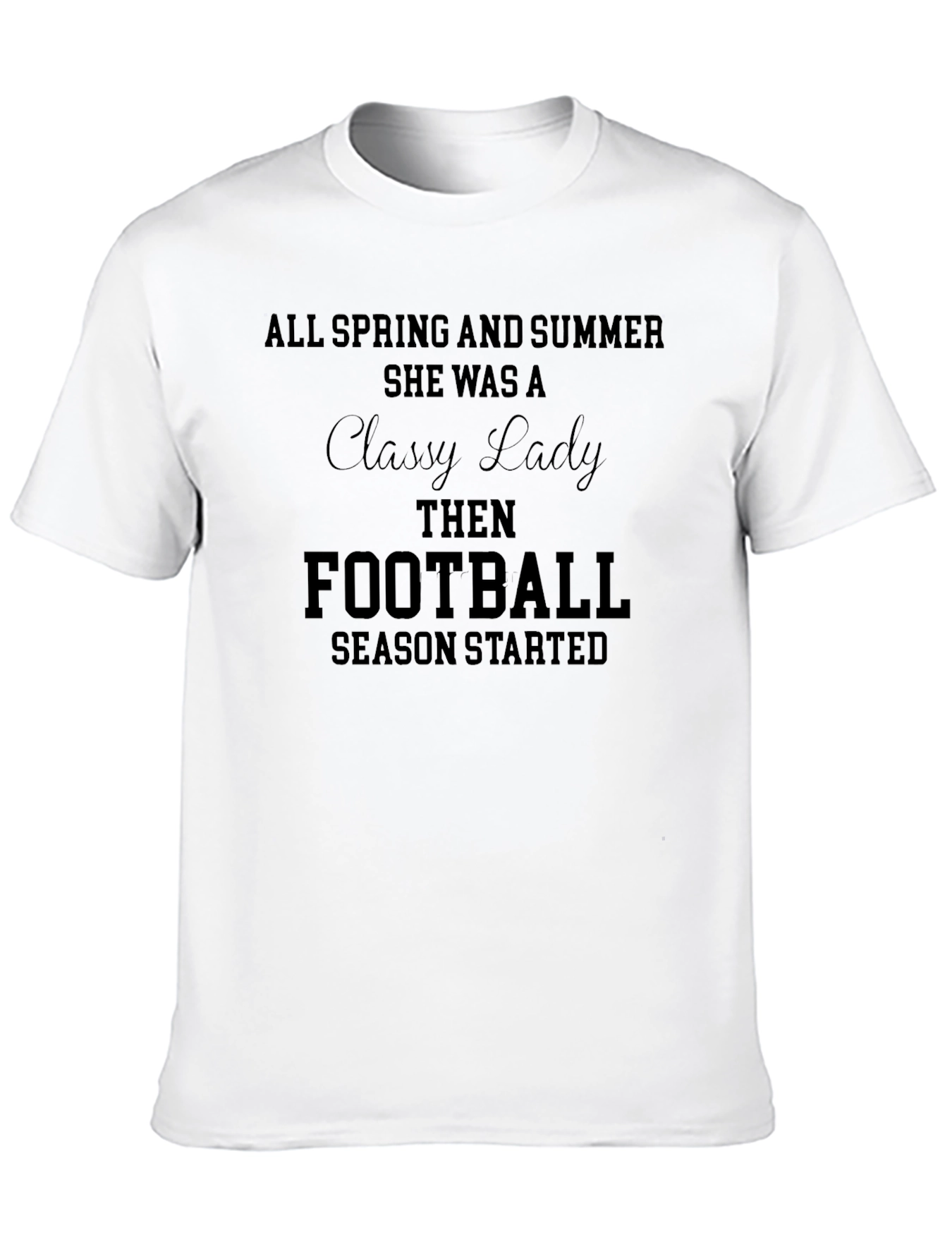 Classy Lady Football Season T-Shirt