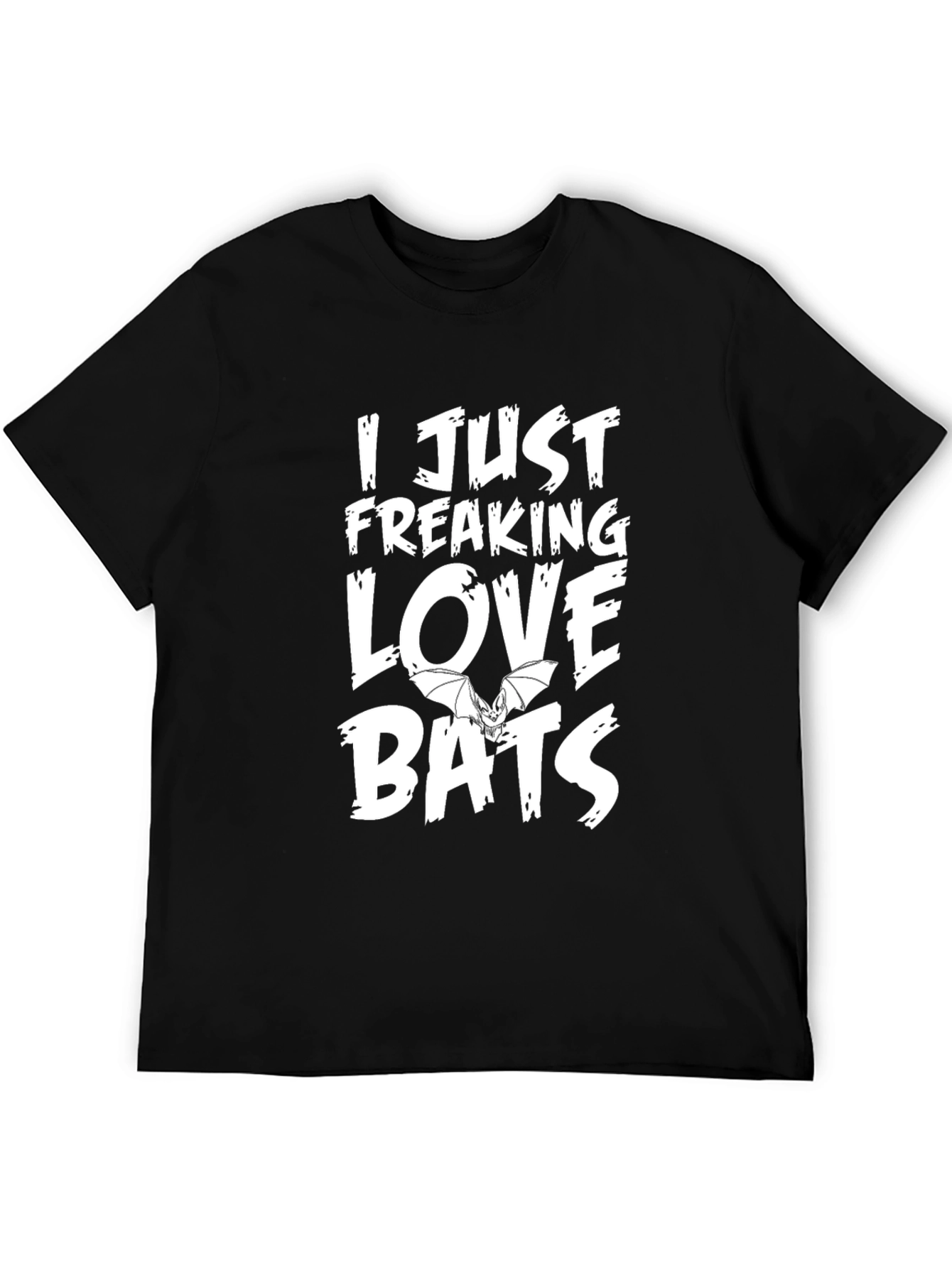 I Just Freaking Love Bats T-Shirt - Black