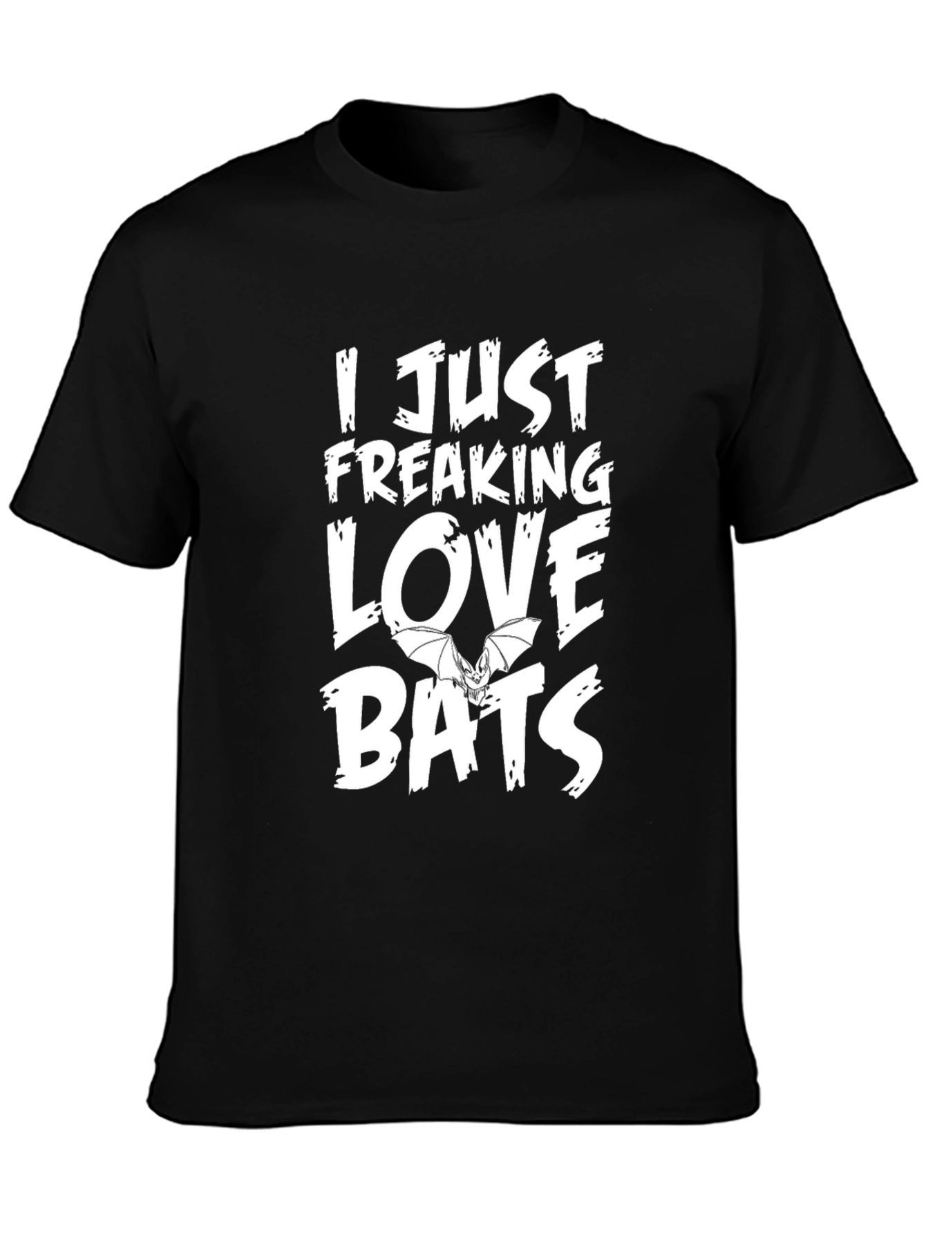 I Just Freaking Love Bats T-Shirt - Black