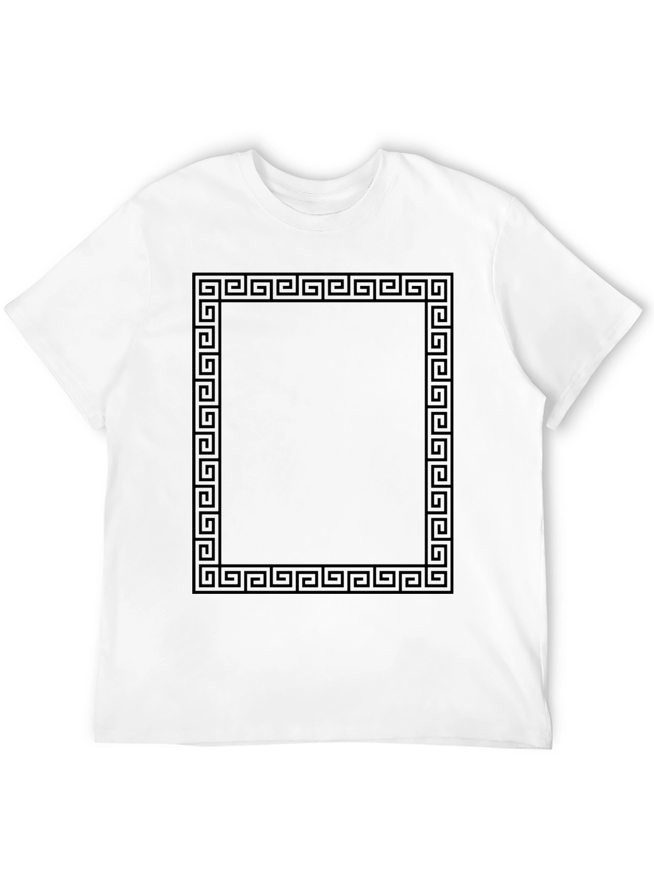 Geometric Border Black T-Shirt