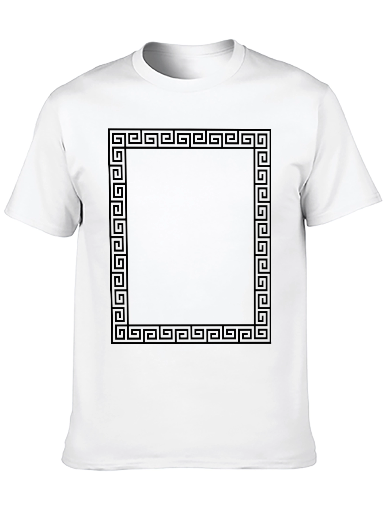 Geometric Border Black T-Shirt