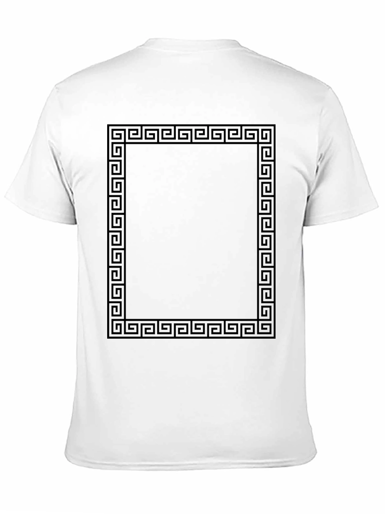 Geometric Border Black T-Shirt