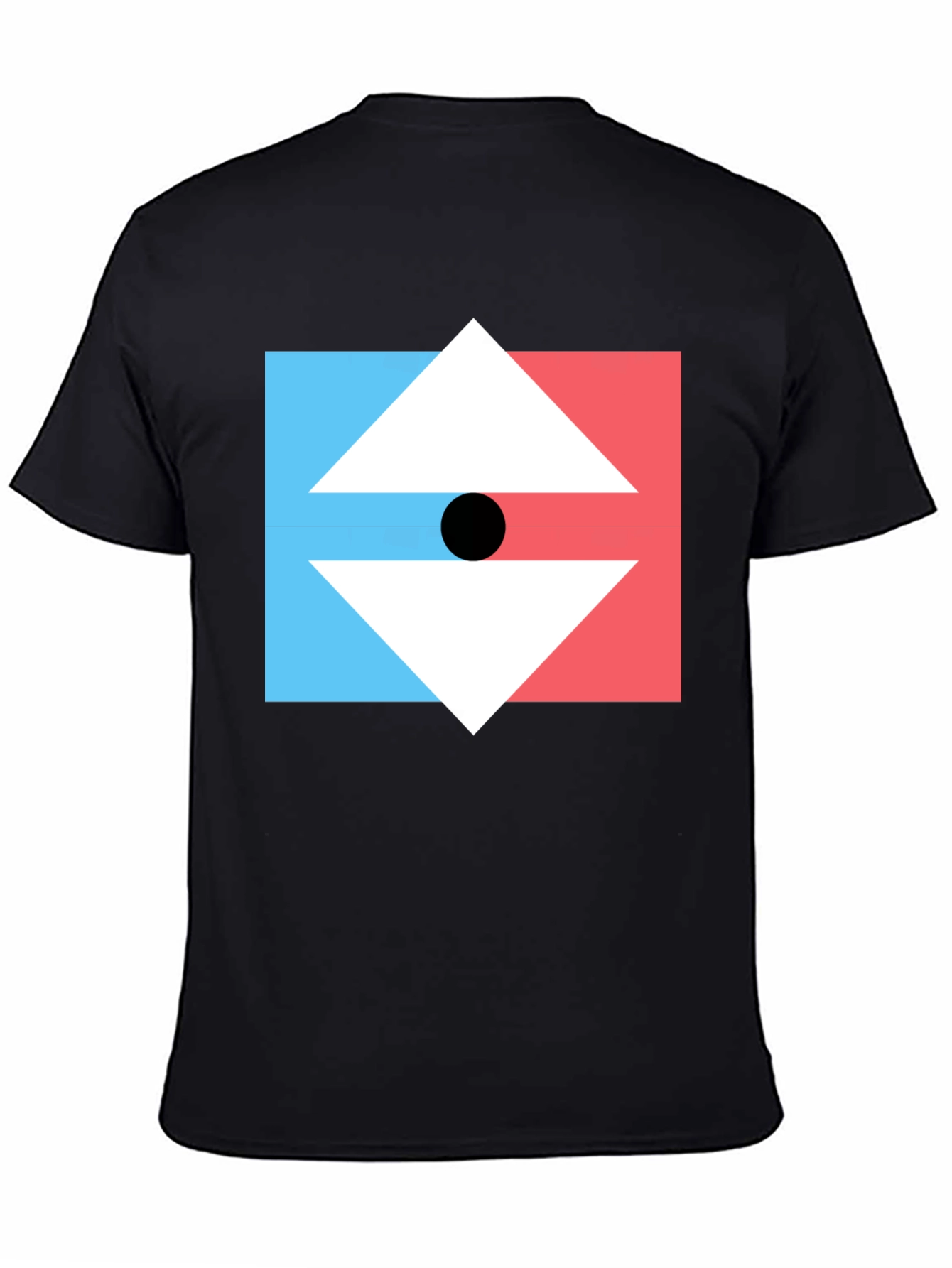 Geometric Arrow Graphic Tee - Mens Black T-Shirt