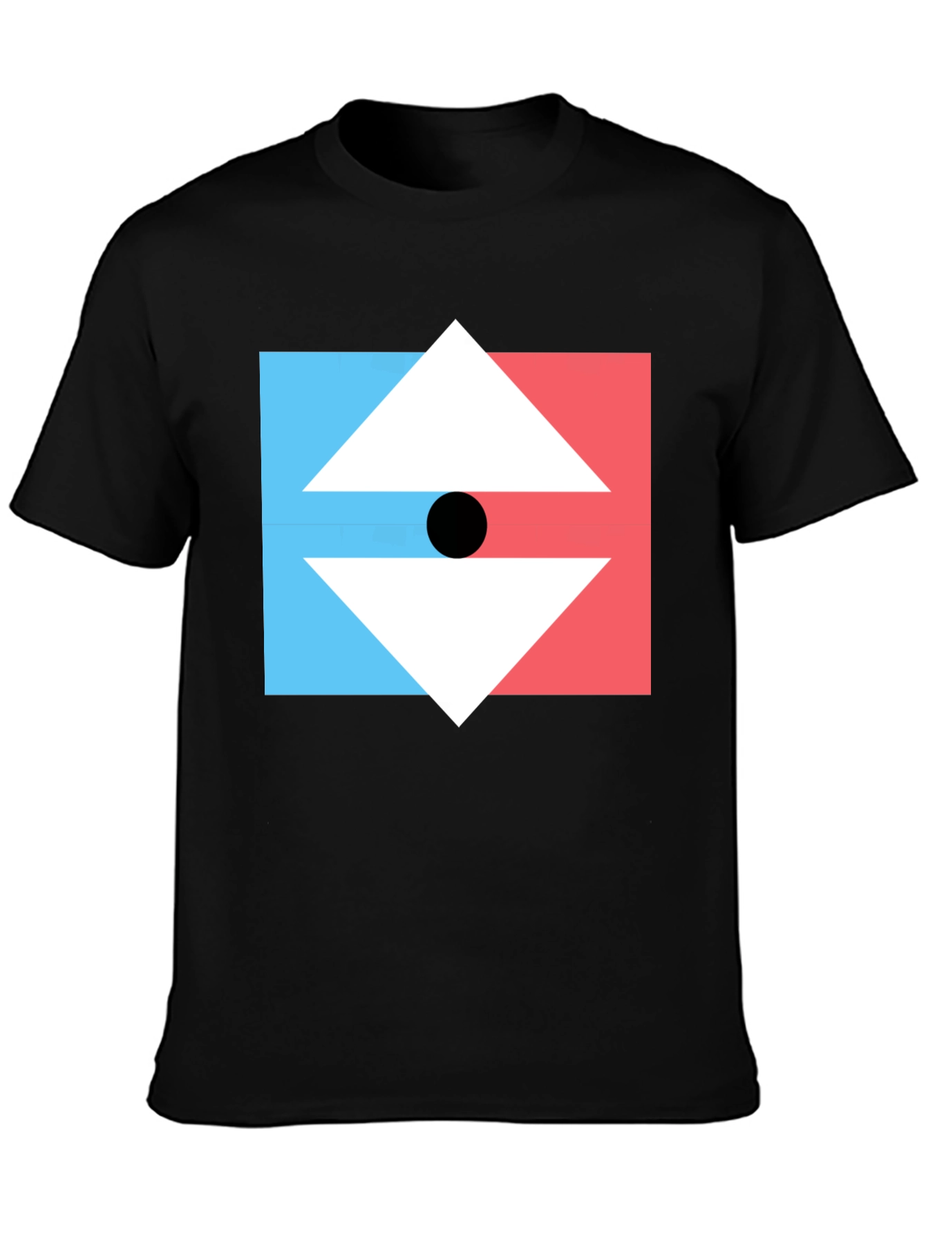 Geometric Arrow Graphic Tee - Mens Black T-Shirt