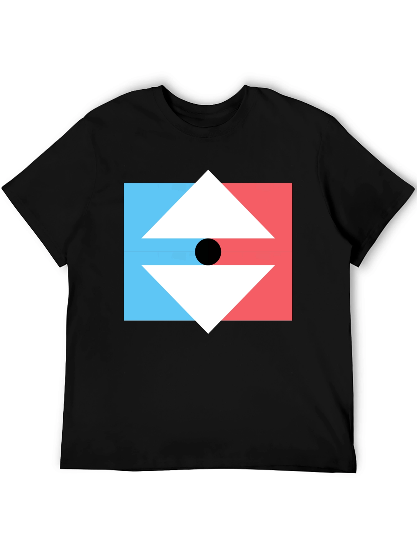 Geometric Arrow Graphic Tee - Mens Black T-Shirt