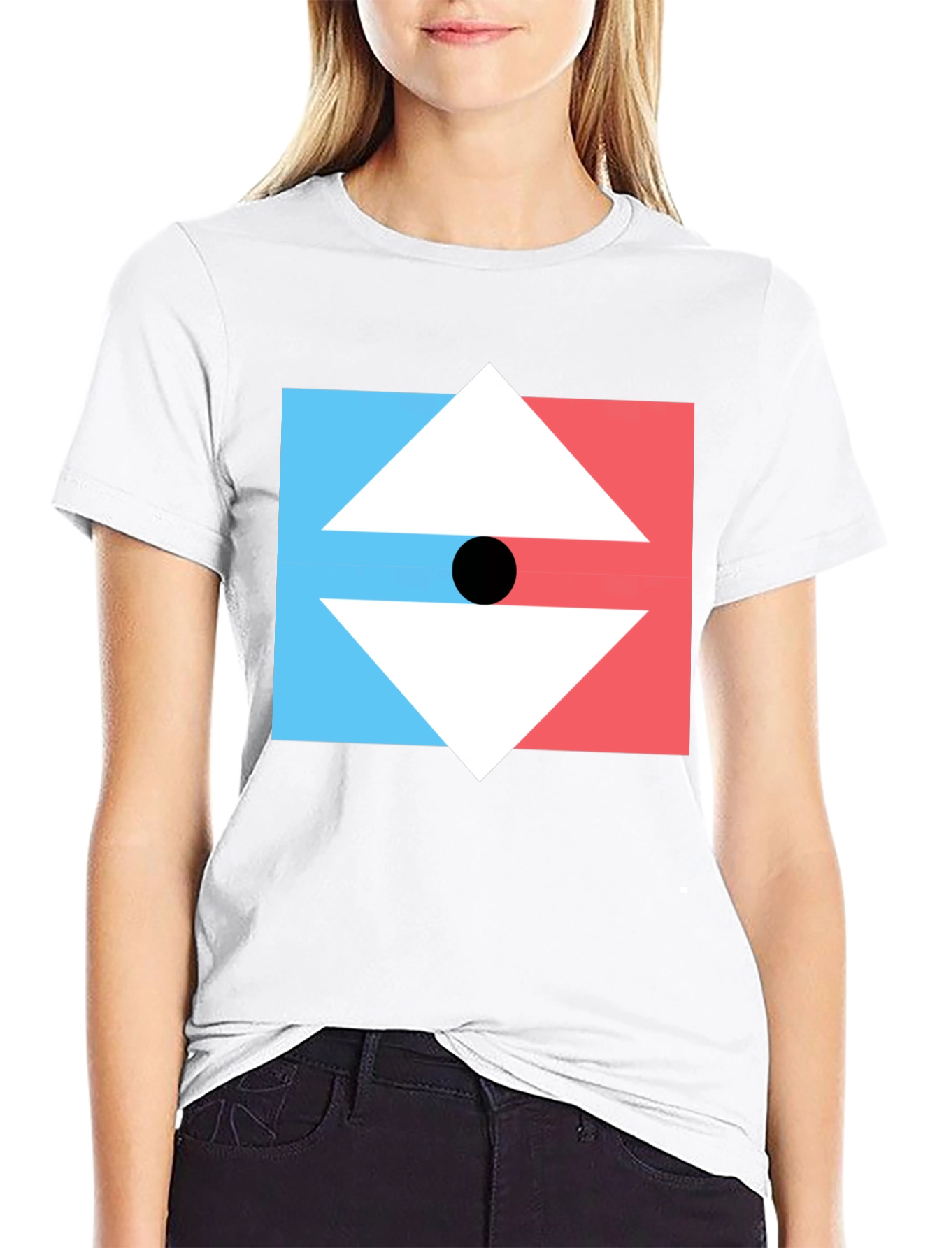 Geometric Arrow Graphic Tee - Mens Black T-Shirt