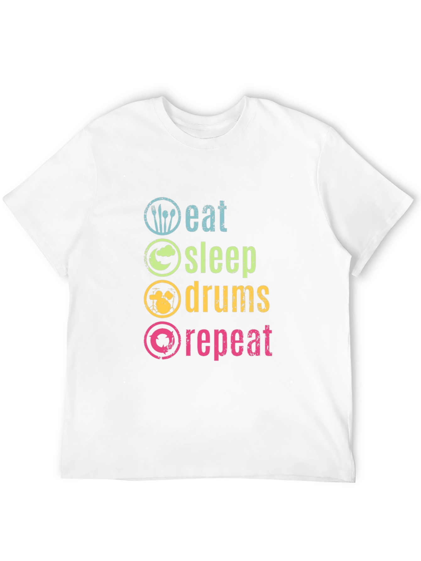 Eat Sleep Drums Repeat Graphic T-Shirt