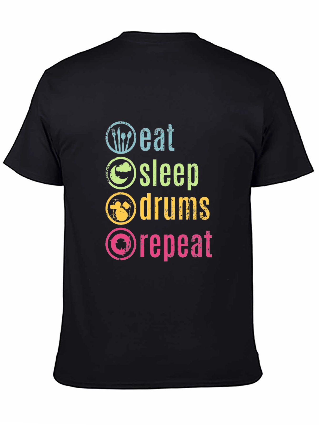 Eat Sleep Drums Repeat Graphic T-Shirt