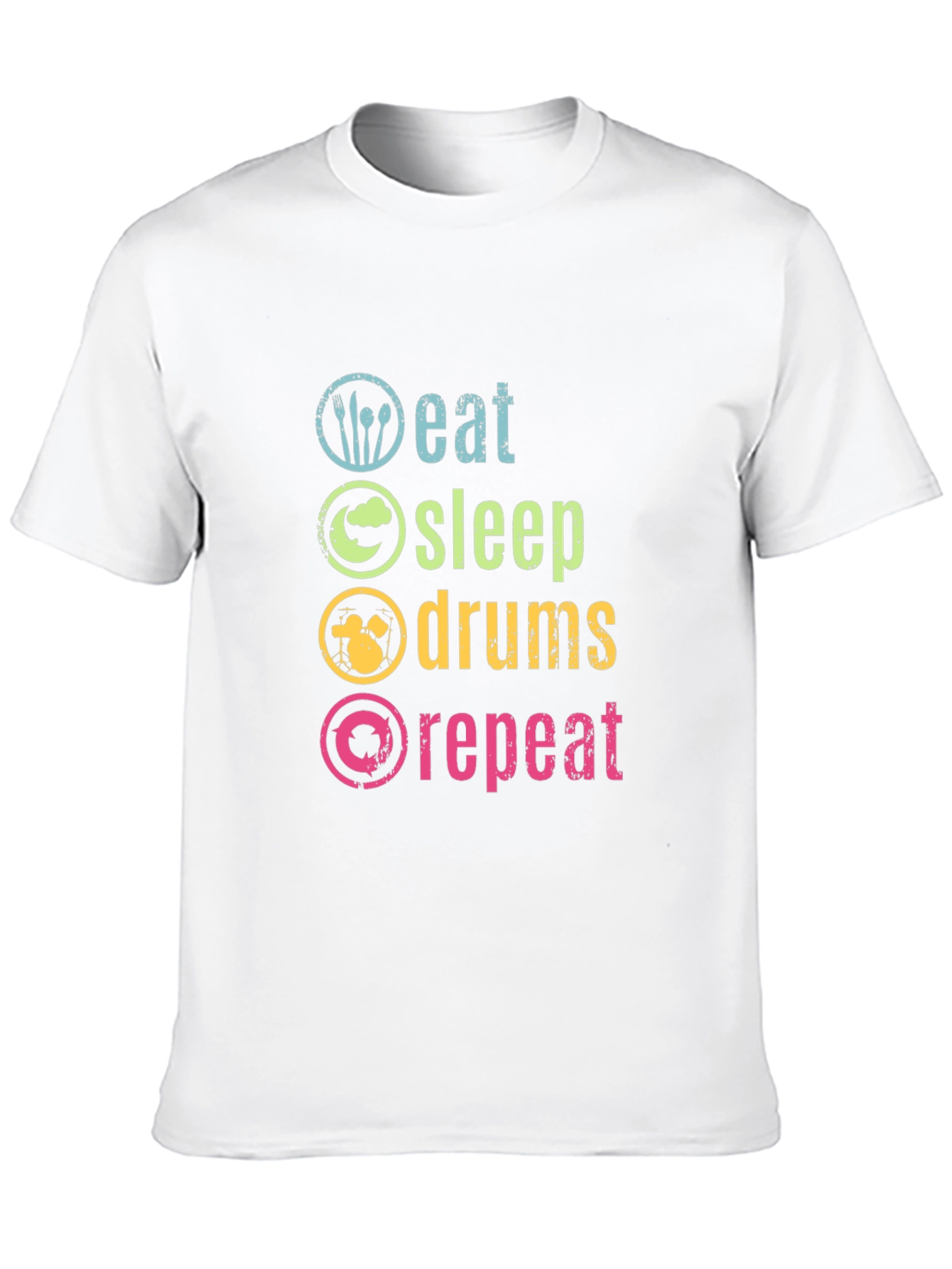 Eat Sleep Drums Repeat Graphic T-Shirt