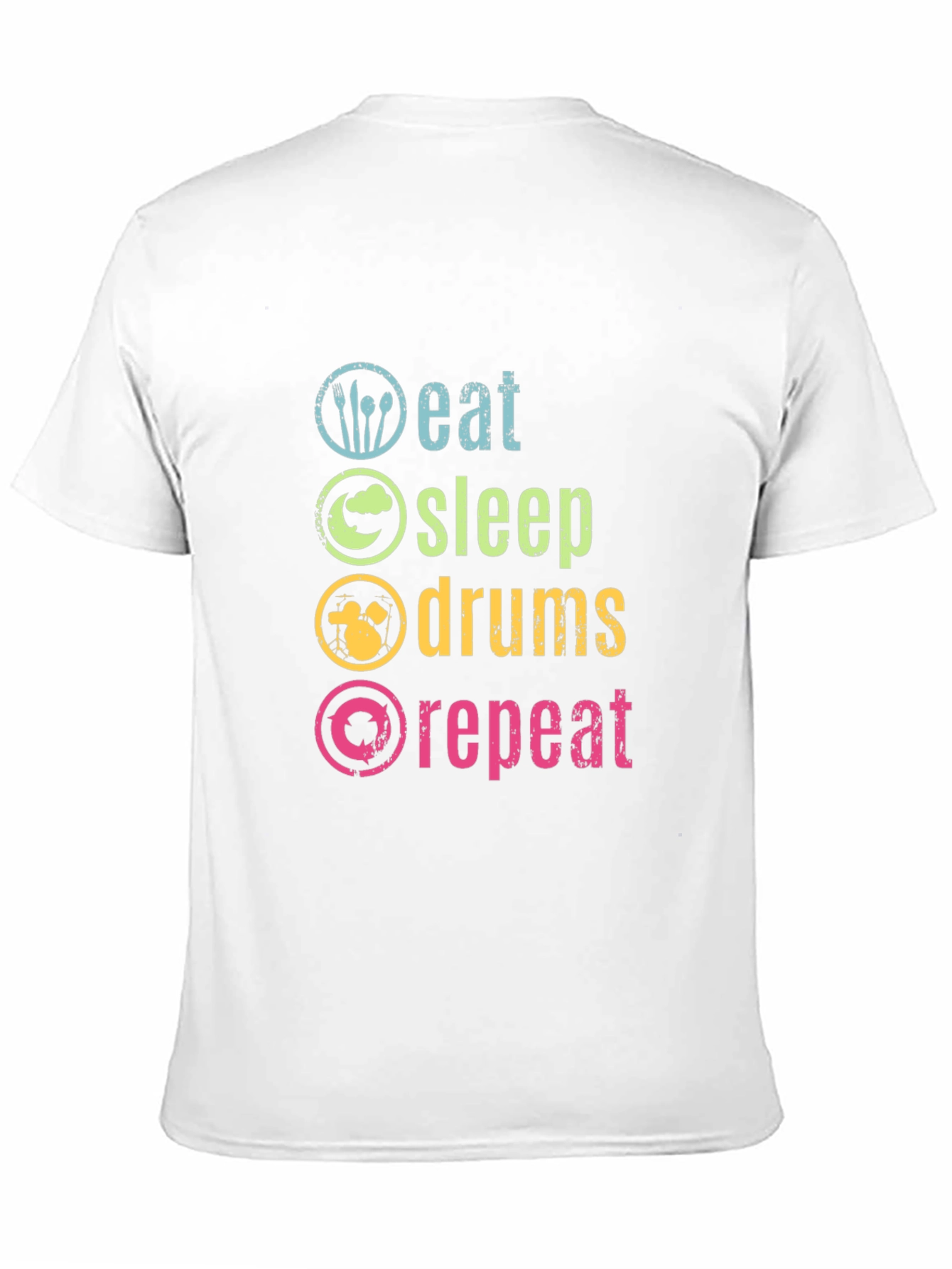 Eat Sleep Drums Repeat Graphic T-Shirt