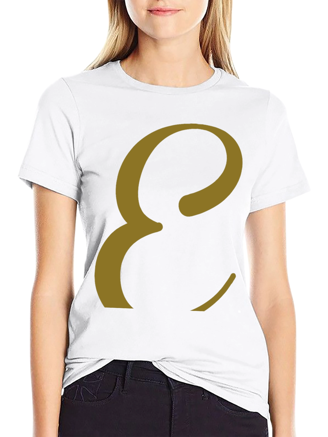 Elegant Letter E T-Shirt - Stylish Graphic Tee