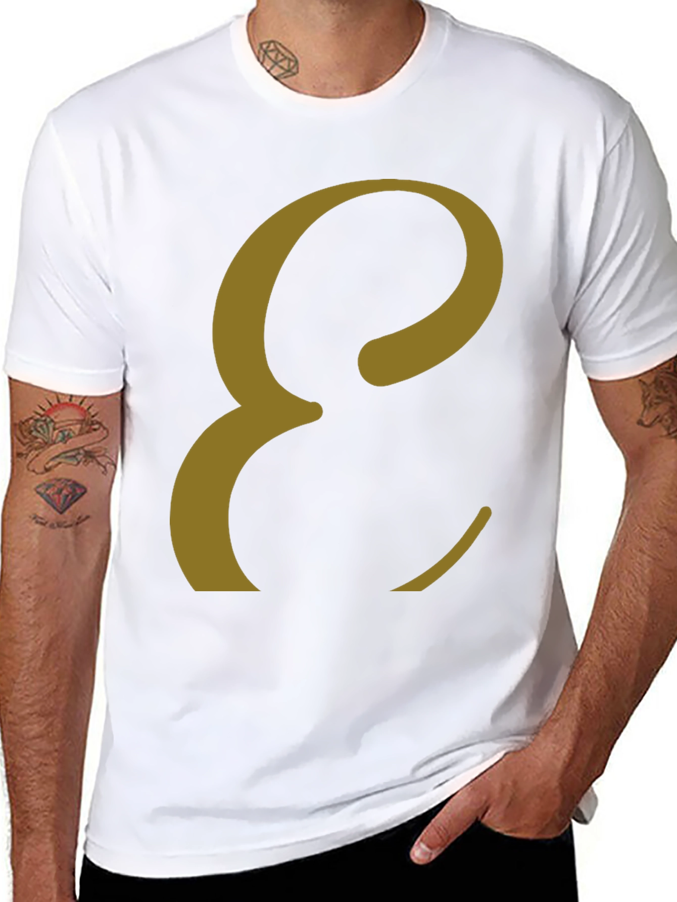 Elegant Letter E T-Shirt - Stylish Graphic Tee