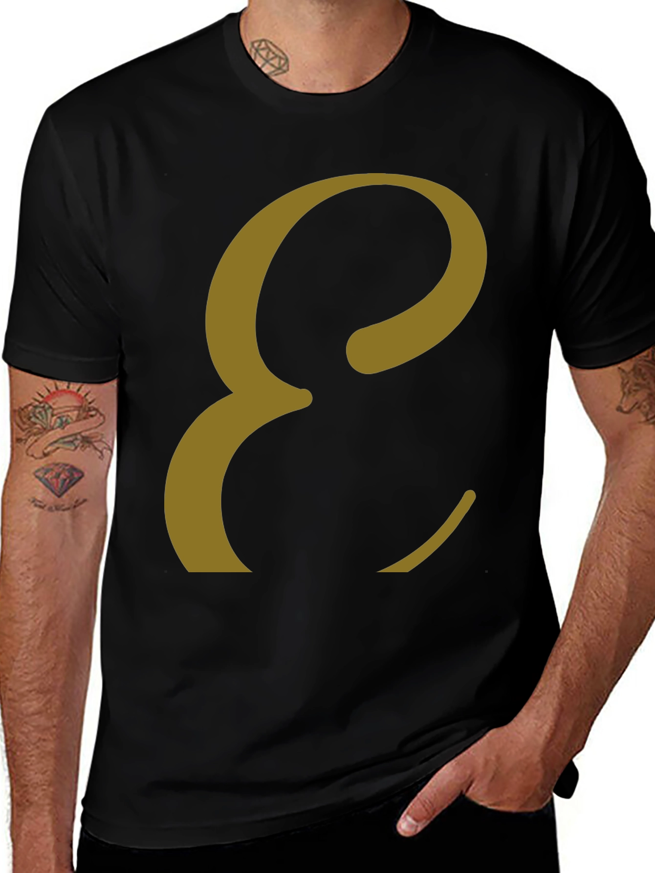 Elegant Letter E T-Shirt - Stylish Graphic Tee