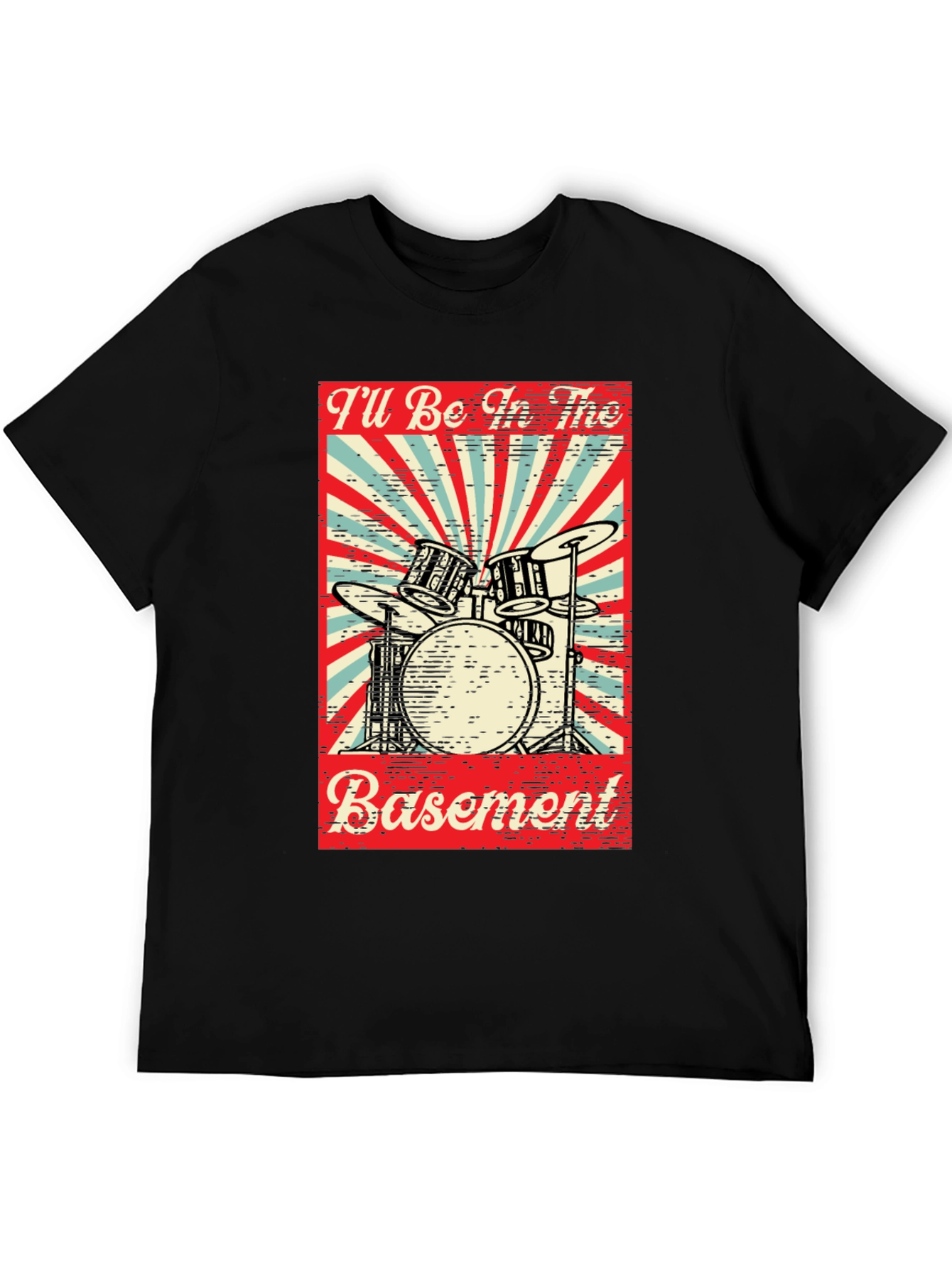 Drumset Basement Graphic Tee - Black